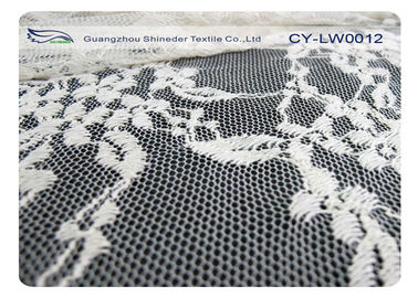 tessuto del pizzo smerlato nylon del cotone di larghezza di 150cm per i vestiti da sposa CY-LW0012 fornitore