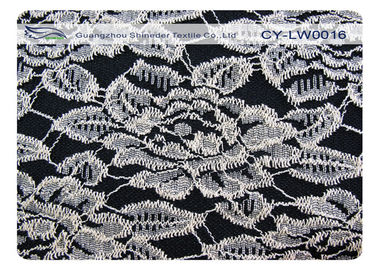 Tessuto di nylon del pizzo del cotone respirabile, OEM del tessuto del pizzo del fiore/ODM CY-LW0016 fornitore