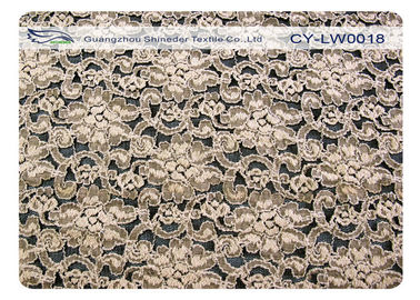Tessuto di nylon CY-LW0018 irrestringibile elegante del pizzo del cotone elastico del fiore fornitore