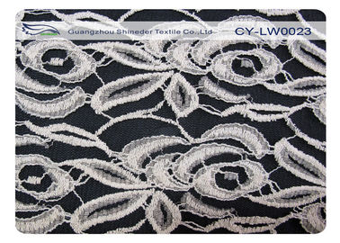 Il tessuto di nylon del pizzo del cotone elastico per Underdress nylon di 30% + cotone CY-LW0023 di 70% fornitore