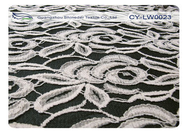 Il tessuto di nylon del pizzo del cotone elastico per Underdress nylon di 30% + cotone CY-LW0023 di 70% fornitore
