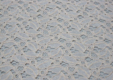 Tessuto antistatico del pizzo di nylon del cotone dell'avorio per l'OEM dei vestiti/ODM CY-LW0707 fornitore