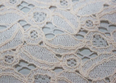 Tessuto di nylon del pizzo del cotone dell'avorio per i vestiti fornitore