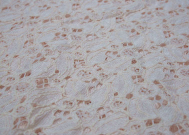 Tessuto antistatico del pizzo di nylon del cotone dell'avorio per l'OEM dei vestiti/ODM CY-LW0707 fornitore