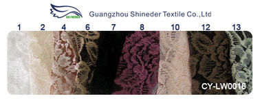 Tessuto di nylon del pizzo del cotone nero del fiore, nylon di 65% + cotone CY-LW0016 di 35% fornitore