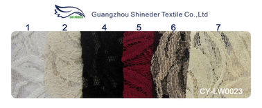 Il tessuto di nylon del pizzo del cotone elastico per Underdress nylon di 30% + cotone CY-LW0023 di 70% fornitore