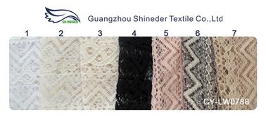Tessuto legato con corde del pizzo del cotone di nylon del jacquard per lo SGS BV del materiale dell'indumento il SUO CY-LW0788 fornitore