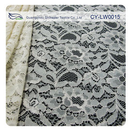 Tessuto legato con corde viscoso di nylon del pizzo per abbigliamenti larghezze CY-LW0015 di 145CM - 150 cm fornitore