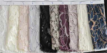 Tessuto legato con corde viscoso di nylon del pizzo per abbigliamenti larghezze CY-LW0015 di 145CM - 150 cm fornitore