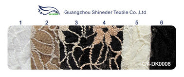Nero/bianco ha tricottato il tessuto elastico del pizzo per signora Garment Sunflower Pattern CY-DK0008 fornitore