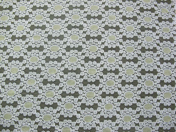 Floreale di nylon del punto del tessuto del pizzo del cotone giallo molle tricottato per il vestito CY-DK0034 dal pizzo fornitore