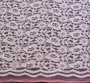 Rose di nylon del tessuto di maglia del pizzo del cotone ecologico larghezza CY-DK0025 di 150CM - di 145CM fornitore