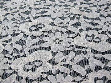 Rose di nylon del tessuto di maglia del pizzo del cotone ecologico larghezza CY-DK0025 di 150CM - di 145CM fornitore