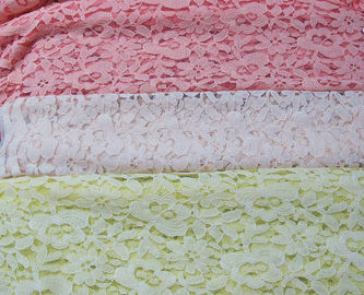 Rose di nylon del tessuto di maglia del pizzo del cotone ecologico larghezza CY-DK0025 di 150CM - di 145CM fornitore