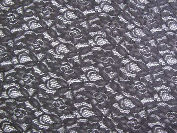 tessuto di nylon CY-LW0032 tricottato il nero del pizzo del cotone solubile in acqua di 150cm fornitore