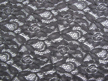 tessuto di nylon CY-LW0032 tricottato il nero del pizzo del cotone solubile in acqua di 150cm fornitore