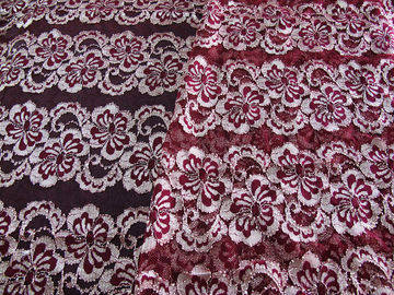 Tintura ecologica del tessuto elastico floreale ondulato del pizzo per il vestito da sera CY-DK0037 fornitore