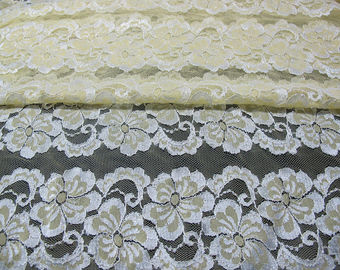 Tintura ecologica del tessuto elastico floreale ondulato del pizzo per il vestito da sera CY-DK0037 fornitore