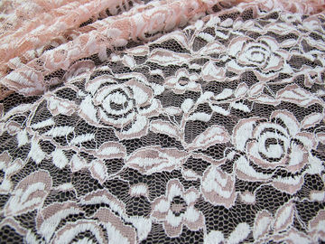 Tessuto elastico del pizzo del poliestere dell'elastam del cotone con il pizzo del fiore tricottato maglia fornitore
