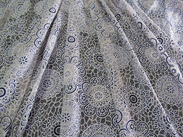 Pizzo geometrico spesso di burnout del cotone del poliestere del tessuto bianco del pizzo per la decorazione del vestito (CY-DK0023) fornitore
