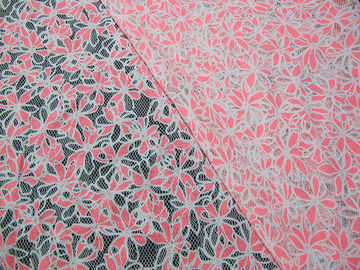 Colorato da ogni parte del tessuto del pizzo del poliestere del cotone con il pizzo del fiore di burnout fornitore