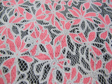 Colorato da ogni parte del tessuto del pizzo del poliestere del cotone con il pizzo del fiore di burnout fornitore