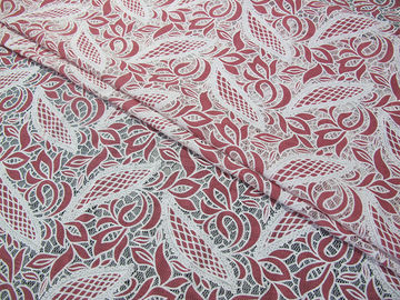 Maglia blu della foglia del tessuto del pizzo del poliestere del cotone con la tintura ecologica (CY-DK0024) fornitore