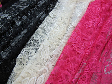 Tessuto vuoto leggero del tessuto del pizzo della foglia della garza 100%nylon nel mercato di Canton (CY-DN0007) fornitore
