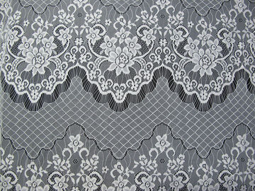 Poliammide gialla smerlata tessuto di nylon decorativo del pizzo del ciglio per il vestito da notte (CY-DN0005) fornitore