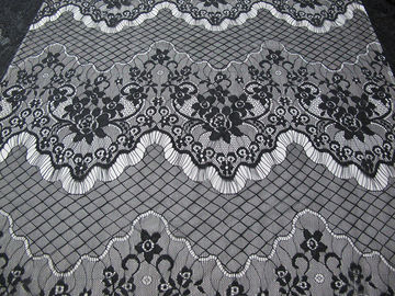 Poliammide gialla smerlata tessuto di nylon decorativo del pizzo del ciglio per il vestito da notte (CY-DN0005) fornitore
