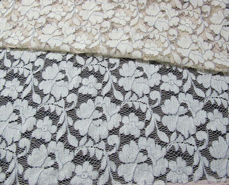 Materiale elastico grigio del pizzo del cavo/tessuto di cotone di nylon viscoso floreale CY-DK0011 fornitore