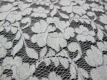 Materiale elastico grigio del pizzo del cavo/tessuto di cotone di nylon viscoso floreale CY-DK0011 fornitore