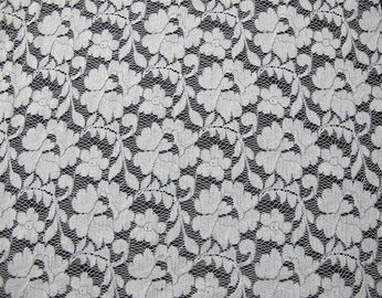 Materiale elastico grigio del pizzo del cavo/tessuto di cotone di nylon viscoso floreale CY-DK0011 fornitore