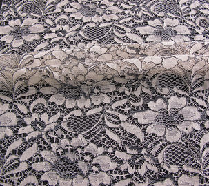 Tessuto legato con corde del pizzo della guipure, tessuto di nylon CY-LW0633 del poliestere Strizzacervelli-Resistente fornitore