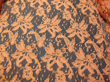 Azo di nylon del tessuto di maglia del pizzo del cotone arancio che tinge per l'indumento SYD-0001 delle signore fornitore