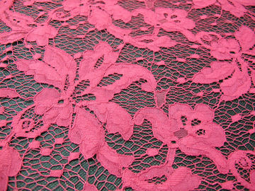 Azo di nylon del tessuto di maglia del pizzo del cotone arancio che tinge per l'indumento SYD-0001 delle signore fornitore