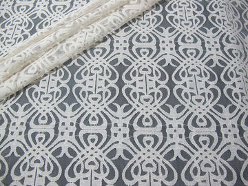 Il tessuto/elastico di nylon del pizzo del cotone grigio del voile ha tricottato il tessuto SYD-0003 del pizzo fornitore