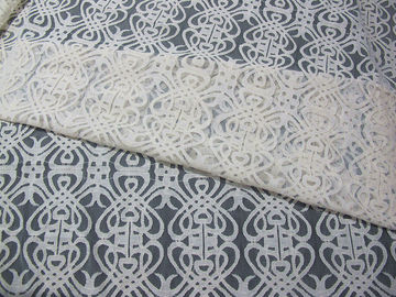 Il tessuto/elastico di nylon del pizzo del cotone grigio del voile ha tricottato il tessuto SYD-0003 del pizzo fornitore