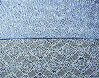 Maglia di nylon del tessuto del pizzo del cotone geometrico del blu reale per indumenti da letto SYD-0004 fornitore