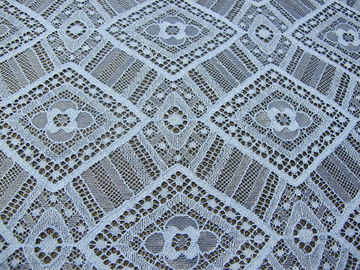 Maglia di nylon del tessuto del pizzo del cotone geometrico del blu reale per indumenti da letto SYD-0004 fornitore