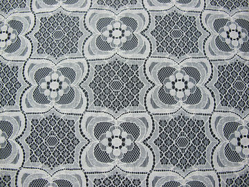 Avorio di nylon tricottato del tessuto del pizzo del cotone di Tulle per il pigiama SYD-0007 ecologico fornitore