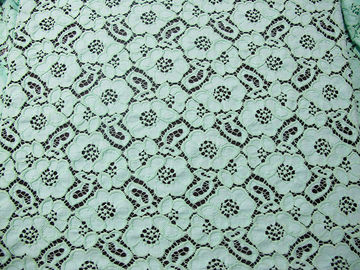 Tessuto di nylon del pizzo del cotone verde della guipure della menta/tessuto da arredamento SYD-0010 fornitore