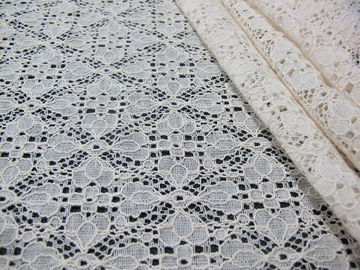 Tessuto di nylon per abito, tessuto del pizzo del cotone Stretchable di maglia del pizzo fornitore