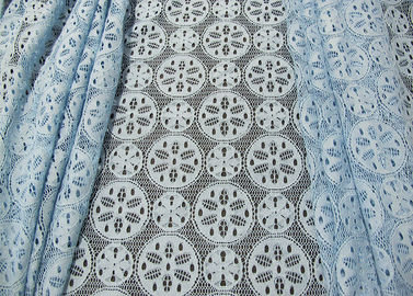 Materiale di nylon del vestito da progettazione del fiocco di neve del tessuto del pizzo del cotone del blu reale fornitore