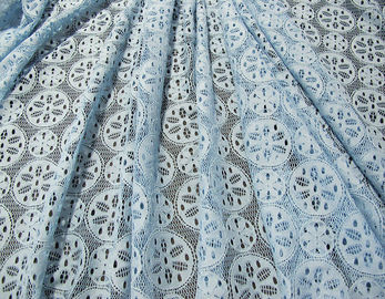 Materiale di nylon del vestito da progettazione del fiocco di neve del tessuto del pizzo del cotone del blu reale fornitore