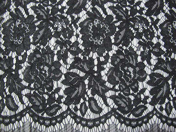 Materiale elastico grigio del pizzo del cavo/tessuto di cotone di nylon viscoso floreale CY-DK0011 fornitore