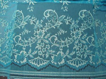 Blu metallico d'annata del tessuto del pizzo, tessuto floreale di nylon SYD-0002 del pizzo di Tulle fornitore