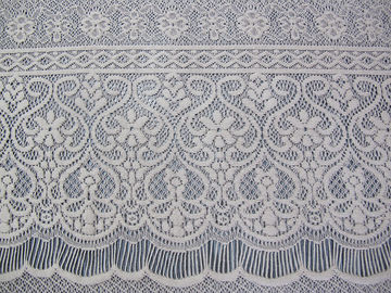Fiore spesso del tessuto elastico di nylon del pizzo del cotone tricottato ciglio grigio per signora Dress fornitore