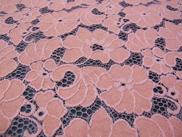Strizzacervelli-Resistente elegante del pizzo del cotone del vestito dalle signore di rosa floreale di nylon del tessuto  fornitore
