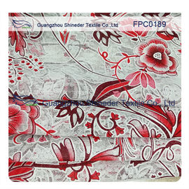 I fiori si sono avvolti con il tessuto del pizzo di burnout di Polyester&amp;Cotton della vite per il vestito/indumento delle signore fornitore
